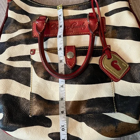 Dooney & Bourke Zebra Print Crossbody Bag with Red Accents - Picture 2 of 11